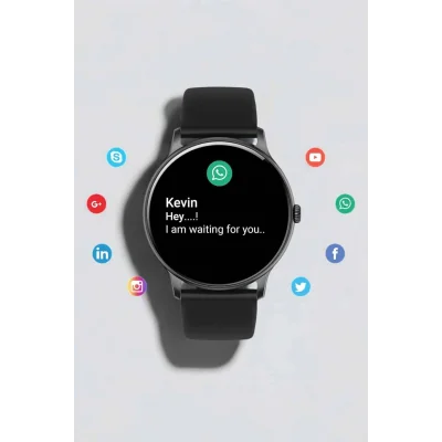 BUĞZ Akıllı Saat Çok Fonksiyonlu Sesli Görüşme NFC Uyumlu Amoled Ekran - BUĞZ