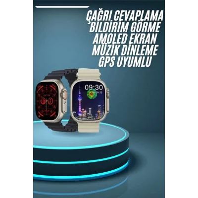 BUĞZ Akıllı Saat Çok Fonksiyonlu Uzun Pil Ömürlü Çağrı Cevaplayabilen Kol Saati - BUĞZ