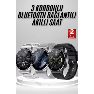  Akıllı Saat Çoklu Kordon Seçeneği Amoled Ekran Çok Fonksiyonlu Bluetooth Bağlantılı