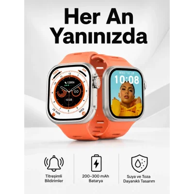 BUĞZ Akıllı Saat GPS, Sağlık Ve Uyku Takibi Arama Cevaplayan Bluetooth Bağlantılı (Kopya)