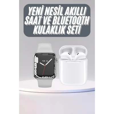  Akıllı Saat Kulaklık Hediyeli Uyku ve Sağlık Takibi Yapabilen Uzun Ömürlü