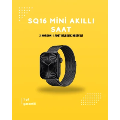 BUĞZ Akıllı Saat SQ-16 Mini Series 10 | Unisex Tasarım, Sağlık ve Spor Takibi - Lisinya