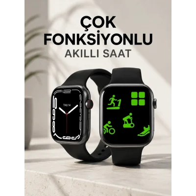 BUĞZ Akıllı Saat Tema Değiştirme Uyku ve Sağlık Takibi Sesli Asistan Bildirim Görme