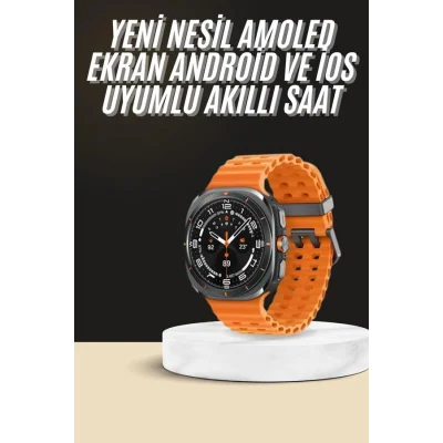 BUĞZ Akıllı Saat Unısex Zarif Görünümlü Titanyum Kasa Amoled Ekran Müzik Dinleme - BUĞZ