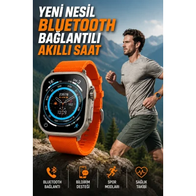 BUĞZ Akıllı Saat Uyku ve Spor Takibi Yeni Nesil Bluetooth Bağlantılı Amoled Ekran