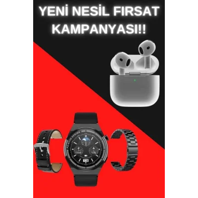 BUĞZ Akıllı Saat ve Kulaklık Seti Bildirim Görme Arama Cevaplama ANC Özelliği - BUĞZ