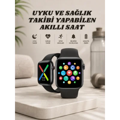BUĞZ Akıllı Saat Wireless Şarj Yüksek Çözünürlüklü Müzik Dinleme Sesli Cevaplama