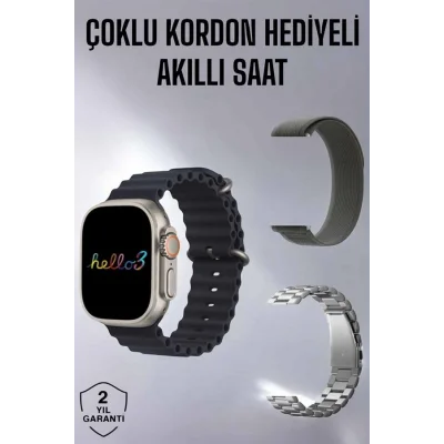 BUĞZ Akıllı Saat Yeni Nesil Bluetooth Bağlantılı Uyku Sağlık Takibi GPS Ve NFC Uyumlu - BUĞZ