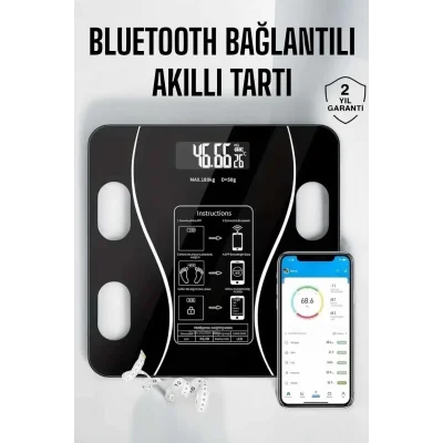  Akıllı Tartı Bluetooth Bağlantılı Yağ Ölçebilen Tartı Yeni Nesil