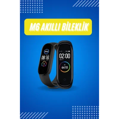  Akıllı Uyumlu Bileklik M6 Adımsayar Spor Modları Çağrı Görme Türkçe Menü