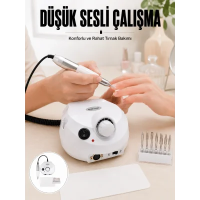 BUĞZ Akrilik ve Jel Tırnaklar İçin Profesyonel Tırnak Frezesi Yeni Nesil