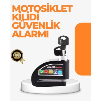  Alarm Sensörlü Disk Kilidi Motosiklet Scooter Bisiklet Güvenlik