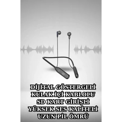 BUĞZ Alarm ve Titreşim Özellikli Akıllı Saat ve Mikrofonlu Kablolu Bluetooth Kulaklık 60 Saat - BUĞZ