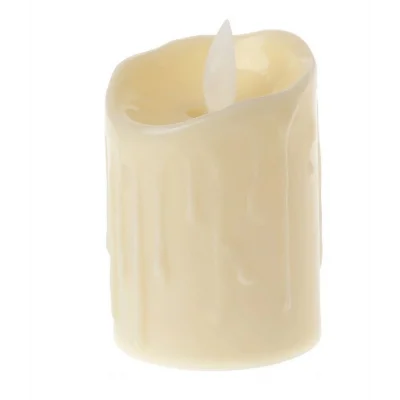 BUĞZ Alevli Led Mum Hareketli Alev Görünümlü Dekoratif Mum - 7Cm