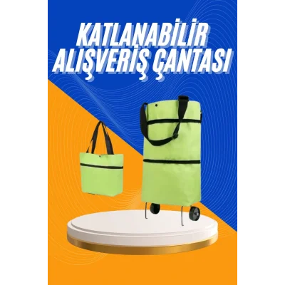 BUĞZ Alışveriş Çantası Katlanabilir Pazar Arabası Tekerlekli Pazar Arabası Katlanabilir