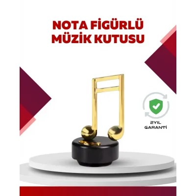 BUĞZ Altın Nota Temalı Müzik Kutusu  Müzikli Hediyelik