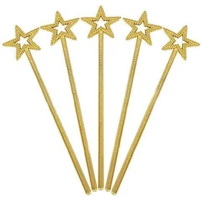 BUĞZ Altın Renk Yıldız Peri Asası Peri Değneği 34 cm 1 Adet