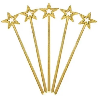  Altın Renk Yıldız Peri Asası Peri Değneği 34 cm 1 Adet