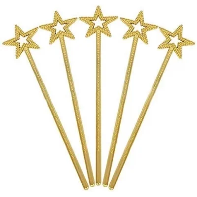 BUĞZ Altın Renk Yıldız Peri Asası Peri Değneği 34 Cm 1 Adet