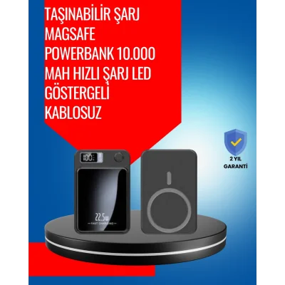  Alüminyum Alaşımlı, 20W PD Hızlı Şarj ve Manyetik Kablosuz Powerbank