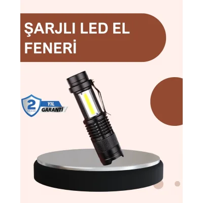  Alüminyum Gövdeli 2000 Lümen Güçlü LED El Feneri