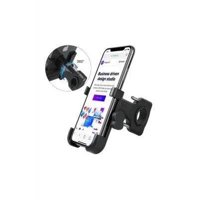BUĞZ Alüminyum Gövdeli Metal Gidon Bağlantılı Motosiklet Telefon Tutucu 7 İnç Xl