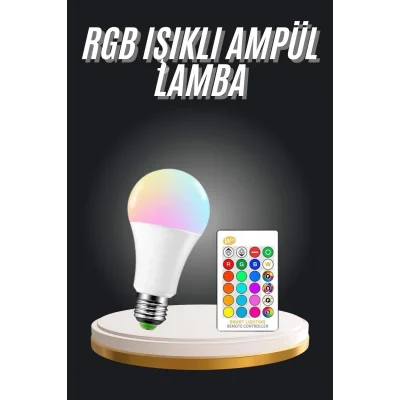  Ambiyans Aydınlatma RGB Led Lamba Kumandalı Renk Değiştirebilen