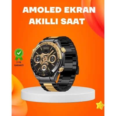 BUĞZ Amoled Akıllı Saat IP67 Su Geçirmez 3 Bileklikli Sağlık Takipli