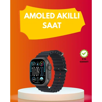 BUĞZ AMOLED Ekran 49mm Ultra Tasarım 3 Kordonlu Akıllı Saat