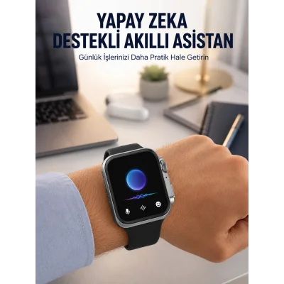 BUĞZ AMOLED Ekranlı Akıllı Saat Sesli Görüşme GPS Nabız ve Uyku Takibi Yeni Nesil