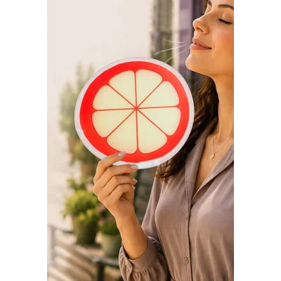 BUĞZ Ananas Desenli Kore Yelpaze