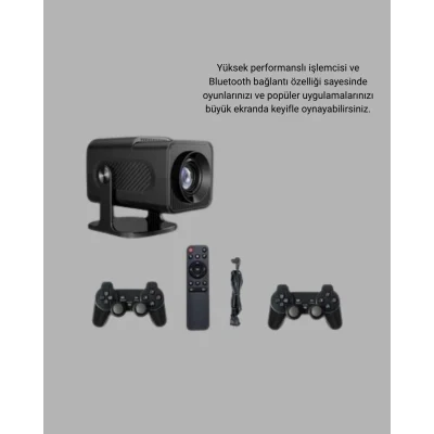 BUĞZ Android Projeksiyon Game Box – 1280x720p HD Çözünürlük, Bluetooth,HDMI ve USB Girişli - BUĞZ