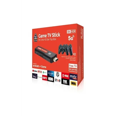 BUĞZ Android TV uyumlu retro oyun konsolu 2 kollu Bluetooth destekli çok renkli - Elektronik