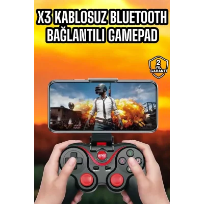  Android Uyumlu Gamepad X3 Game Stick Oyun Kolu Bluetooth Bağlantılı