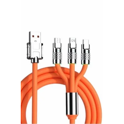 BUĞZ Android ve İOS Uyumlu 180 Derece Type-c Şarj Kablosu - BUĞZ