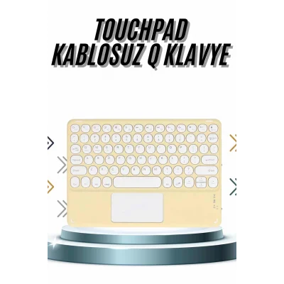  Android ve İOS Uyumlu Bluetooth Klavye Touchpad Slim Kablosuz Wifi Q Klavye