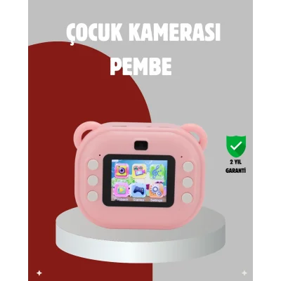 BUĞZ Anında Baskı Özellikli Çocuk Kamerası – 24MP HD Çift Lens, 32GB Hafıza ve Oyun Modu