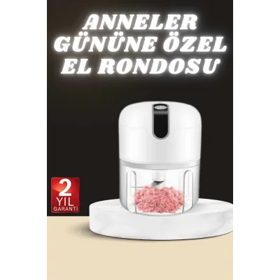 Anneler Gününe Özel Hediye El Rondosu Doğrayıcı Şarjlı Taşınabilir