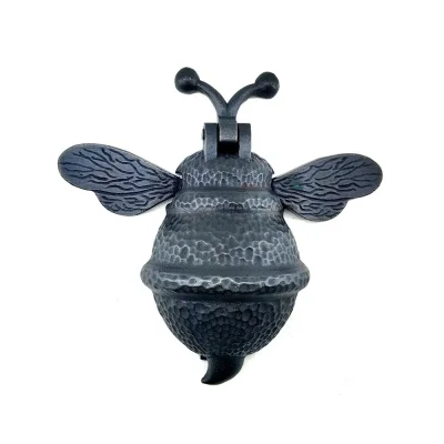 BUĞZ Antika Tarz Dekoratif Pirinç Arı Kapı Tokmağı, Taktak - Büyük, 163x150mm, Oksit