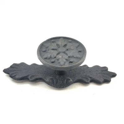 BUĞZ Eco Lounge Antika Tarz Dekoratif Pirinç Çiçek Düğme - 27x70 mm, Oksit