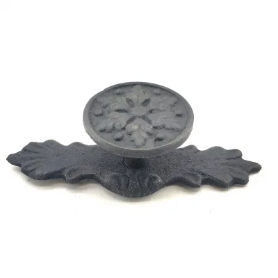 BUĞZ Antika Tarz Dekoratif Pirinç Çiçek Düğme - 27x70 Mm, Oksit