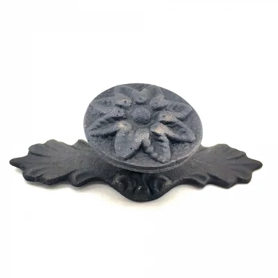 BUĞZ Antika Tarz Dekoratif Pirinç Çiçek Düğme - 29x70 Mm, Oksit