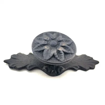 BUĞZ Eco Lounge Antika Tarz Dekoratif Pirinç Çiçek Düğme - 29x70 mm, Oksit