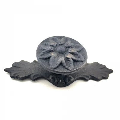 BUĞZ Antika Tarz Dekoratif Pirinç Çiçek Düğme - 29x70 Mm, Oksit