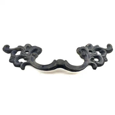 BUĞZ Eco Lounge Antika Tarz Dekoratif Pirinç Çiçek Kapı Kulbu - 44x148 mm, Oksit