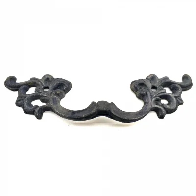 BUĞZ Antika Tarz Dekoratif Pirinç Çiçek Kapı Kulbu - 44x148 Mm, Oksit