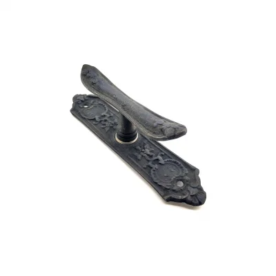 BUĞZ Antika Tarz Dekoratif Pirinç Çiçekli Pencere Kolu - 165x38 Mm, Oksit