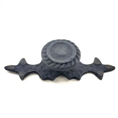 BUĞZ Antika Tarz Dekoratif Pirinç Çizgili Düğme - 25x80 Mm, Oksit