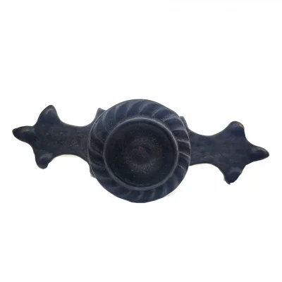 BUĞZ Antika Tarz Dekoratif Pirinç Çizgili Düğme - 35x100 Mm, Büyük, Oksit