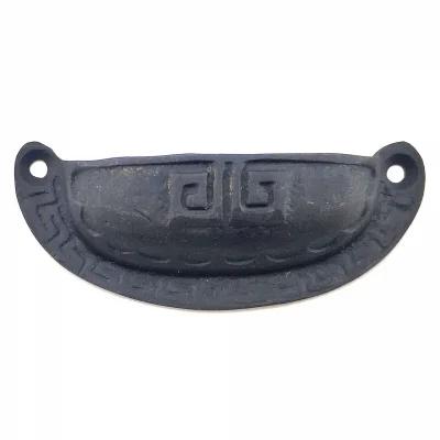 BUĞZ Antika Tarz Dekoratif Pirinç Çizgili Tas Mobilya Kulbu - 37x90 Mm, Oksit